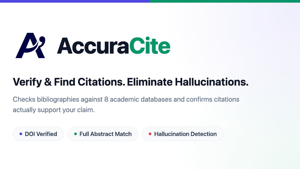 AccuraCite AI tool preview