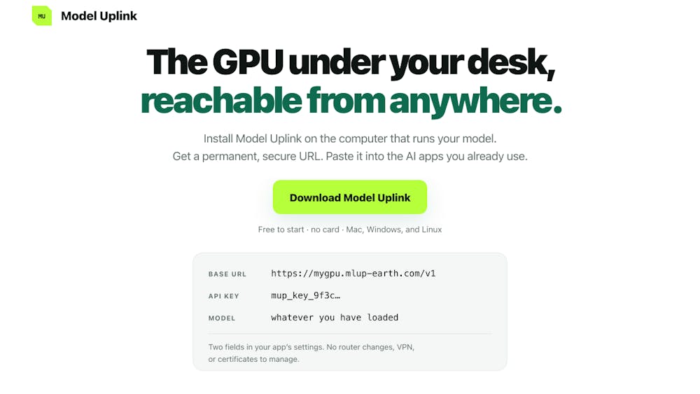 Model Uplink AI tool preview