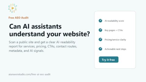 AIUNSEEN Free AEO Audit AI tool preview