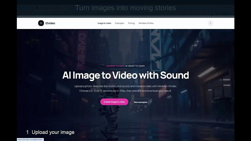 I2video AI tool preview