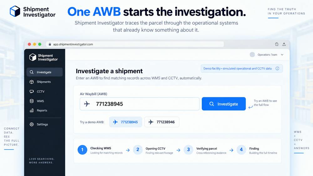 Shipment Investigator AI tool preview