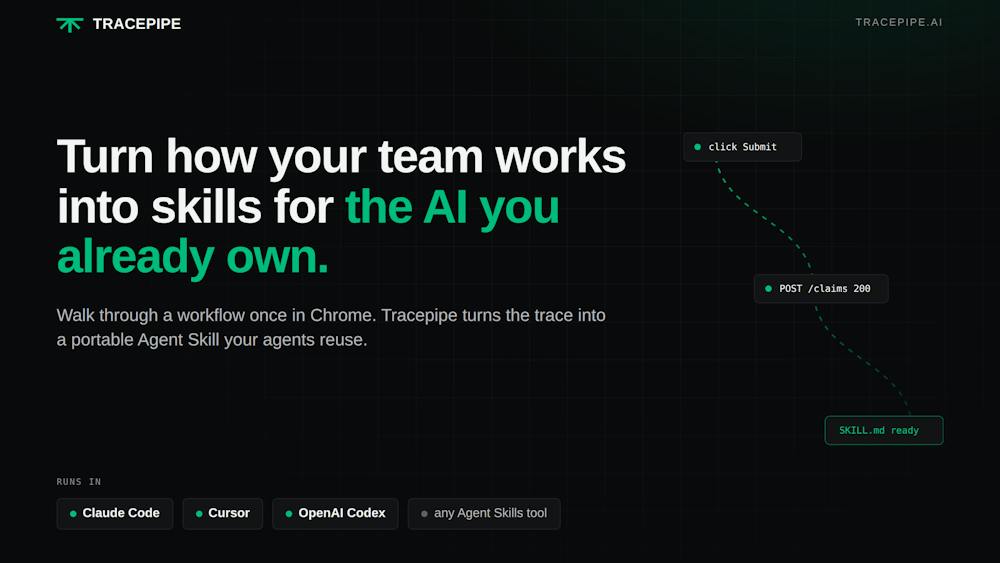 Tracepipe AI tool preview