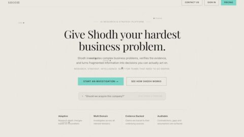 SHODH — Autonomous Research Intelligence AI tool preview