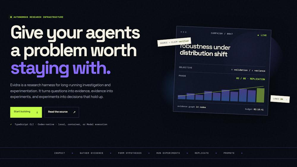 Evidra — The research harness AI tool preview