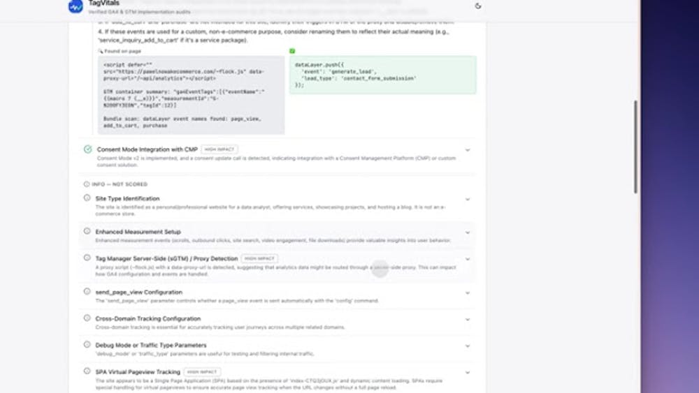 TagVitals AI tool preview