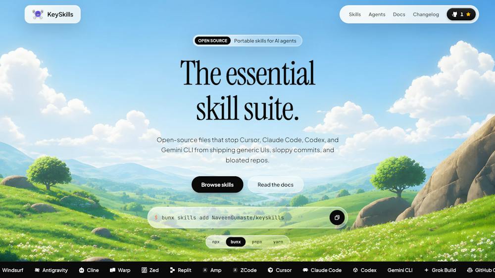 KeySkills - Skills for AI Agents AI tool preview