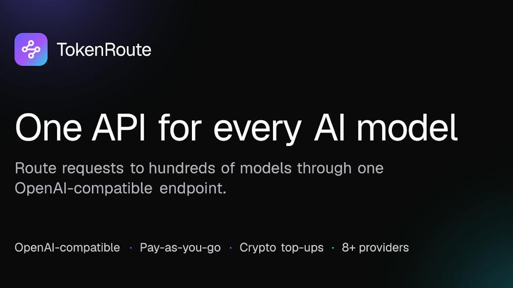 TokenRoute AI tool preview