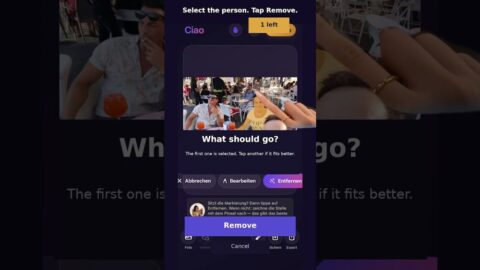 Ciao – Object & People Eraser AI tool preview