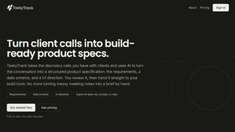 TaskyTrack AI tool preview