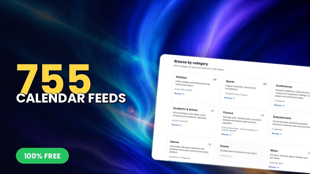 Smart Calendar Feeds AI tool preview