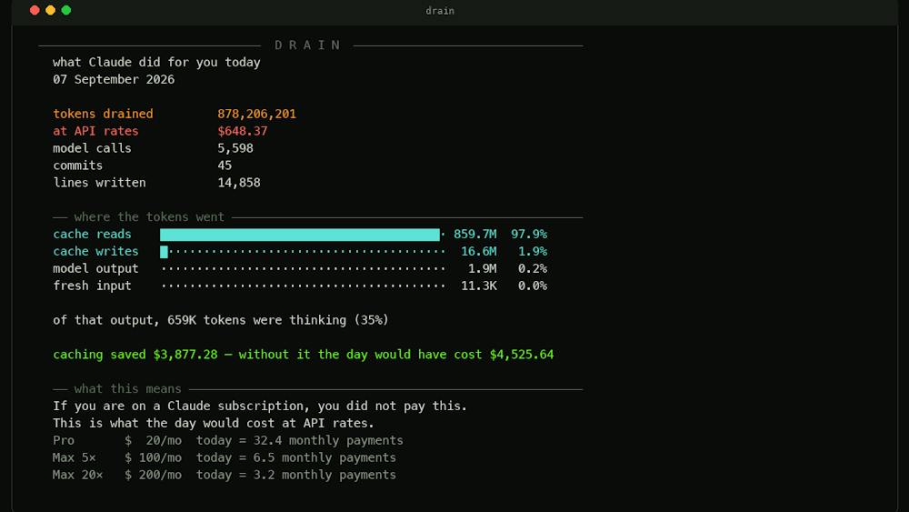 thedrain AI tool preview