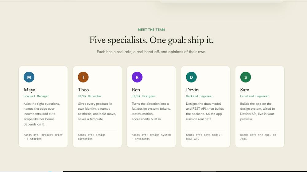 Shipd's AI Team AI tool preview