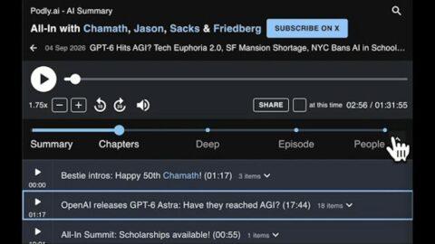 Podly — AI podcast summary AI tool preview