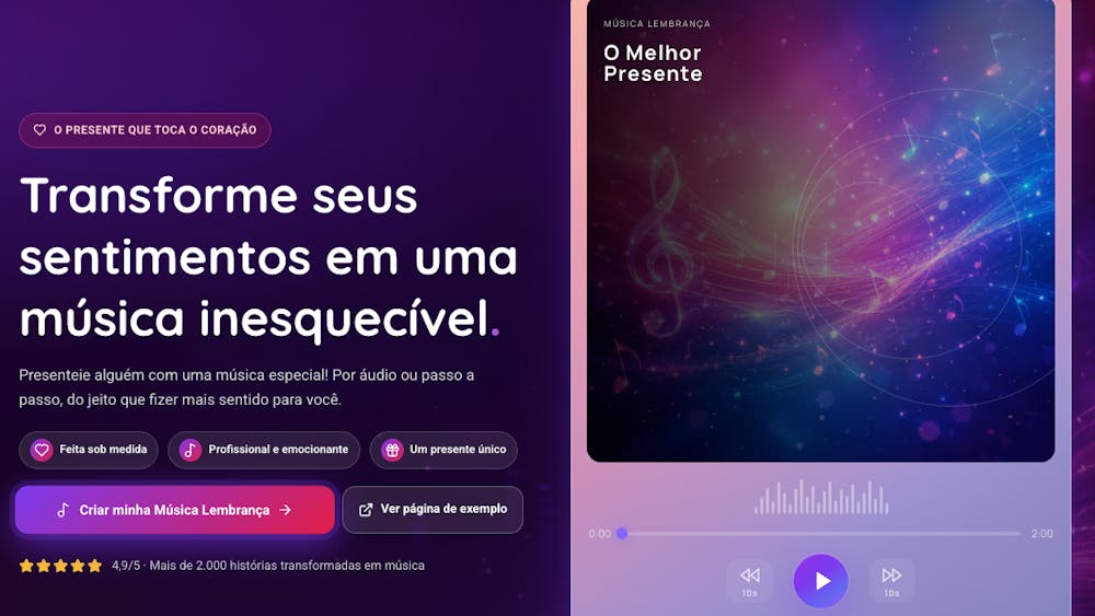 Música Lembrança AI tool preview