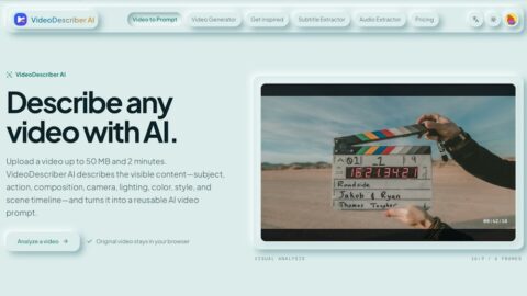VideoDescriber.ai AI tool preview