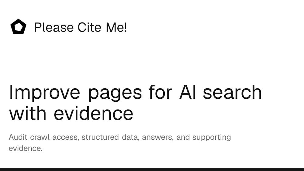 Please Cite Me! AI tool preview