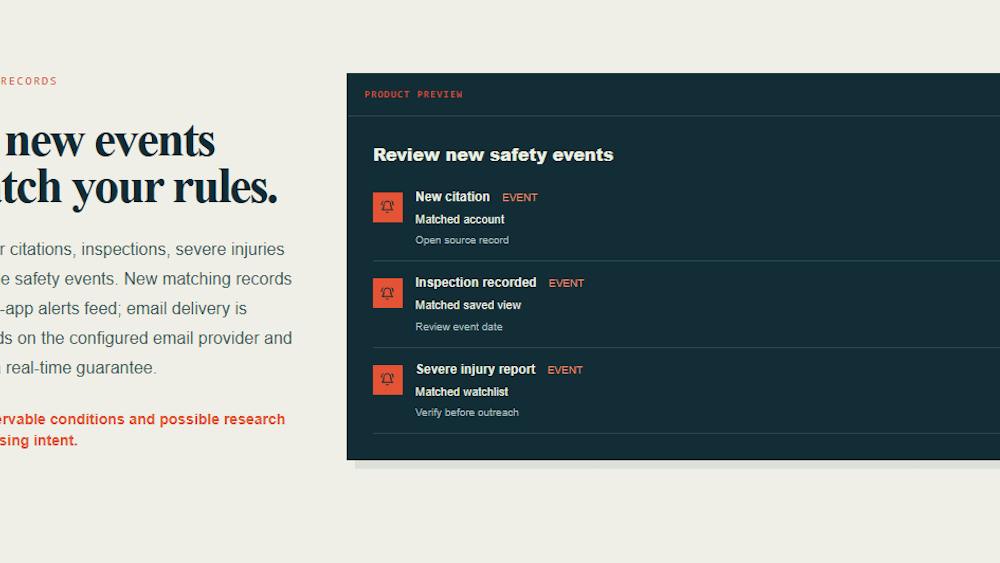SafetyLeads AI tool preview