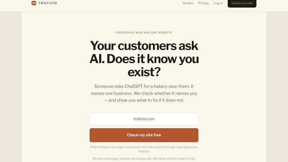 Traficio AI tool preview