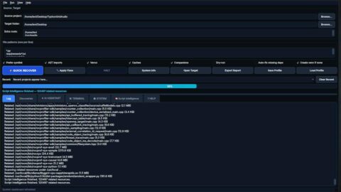 "Project Recovery." AI tool preview
