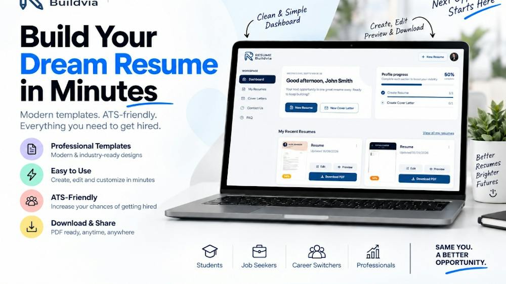 ResumeBuildvia AI tool preview