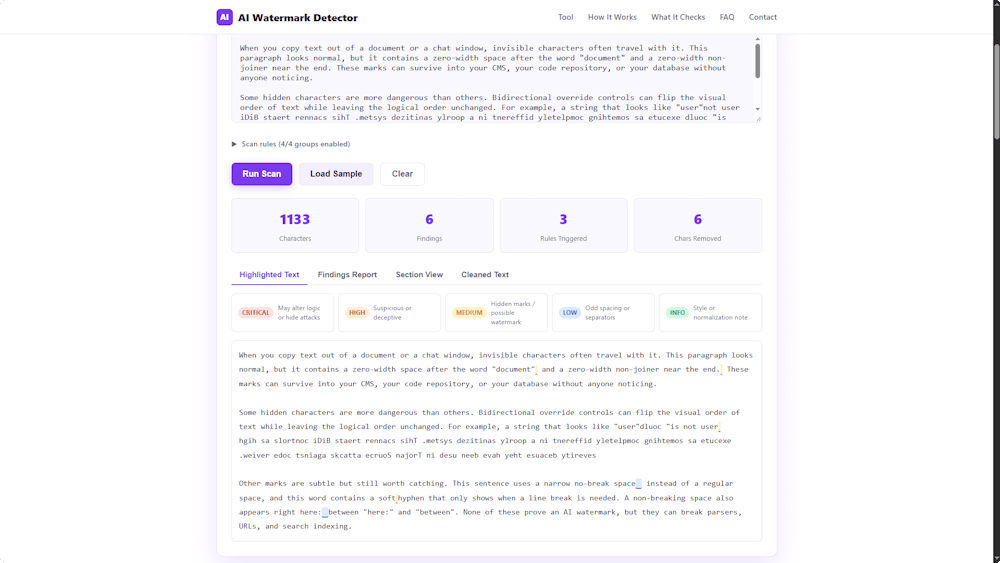 AI Watermark Detector AI tool preview