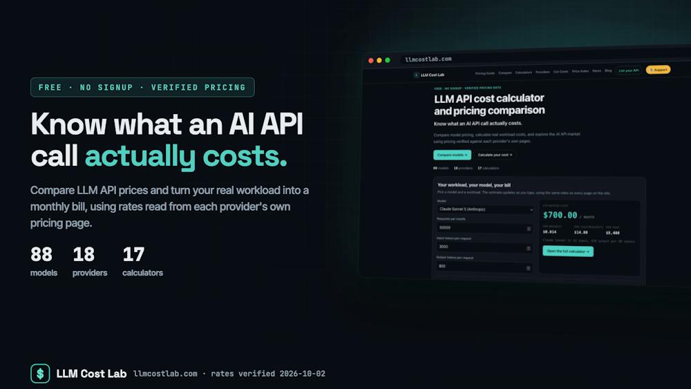 LLM Cost Lab AI tool preview