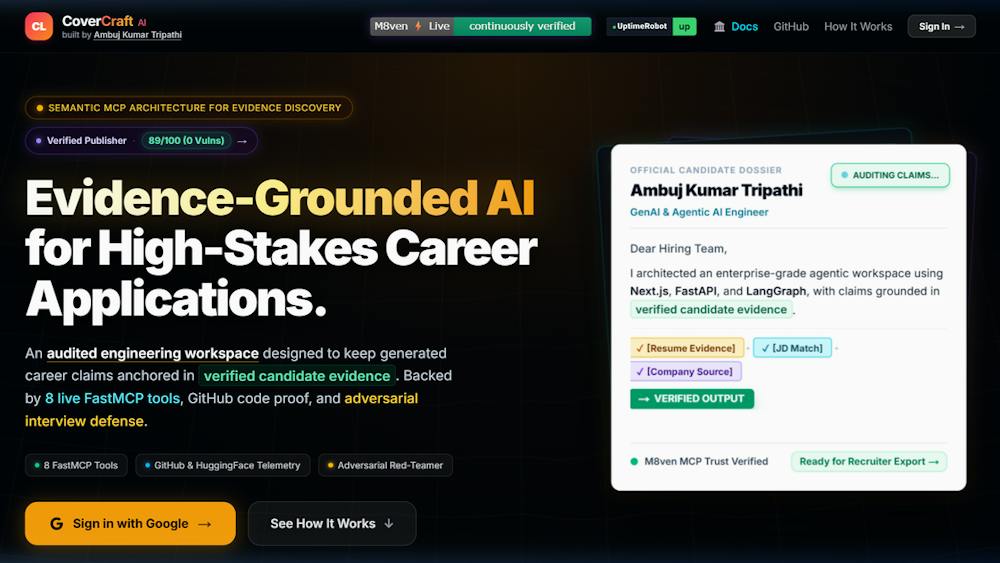 CoverCraft AI AI tool preview