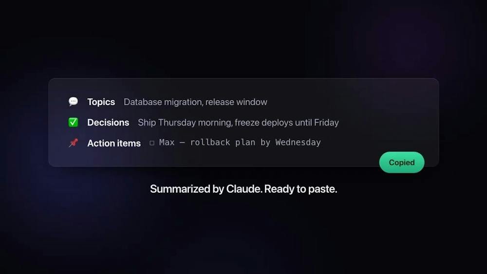 Meeting Noter AI tool preview