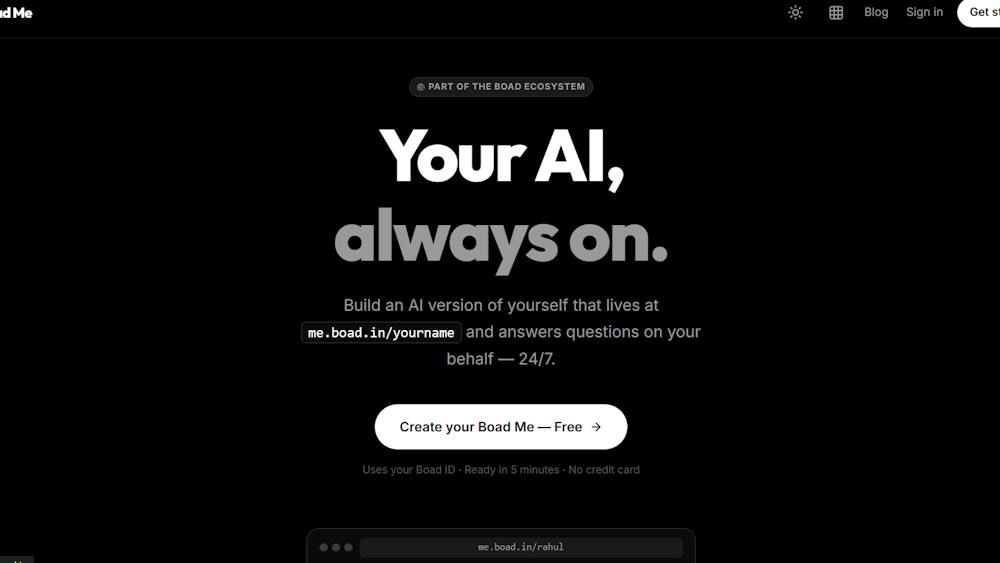 Boad Me AI tool preview