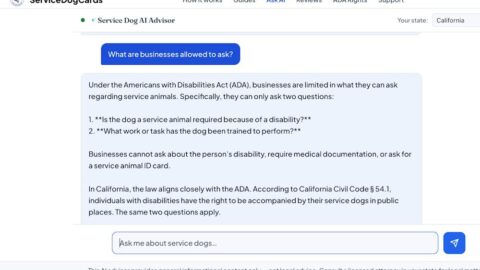 Service Dog AI Advisor AI tool preview