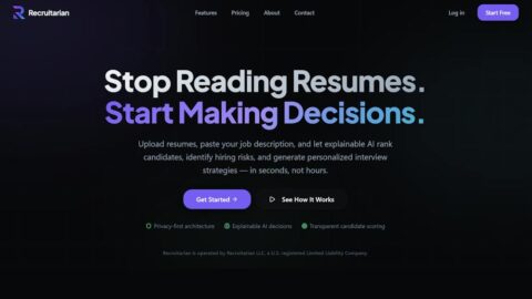 Recruitarian AI tool preview