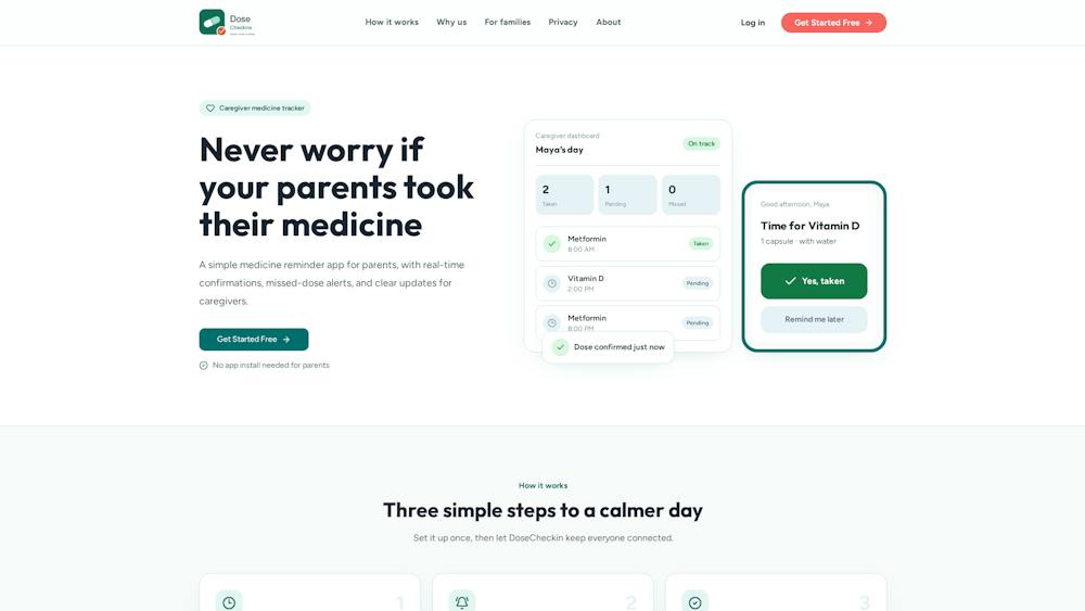 DoseCheckin AI tool preview